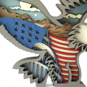 Dekoracja rzemiosła drewnianego orła 3D