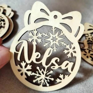 Laser rzeźbiony drewniany kółko sklejki dekoracyjny