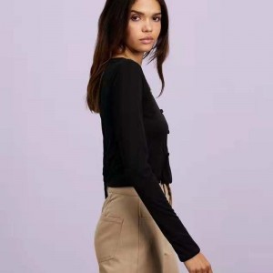 Niestandardowe wiosenne jesieni panie seksowne sweter długie rękawy pullover wydrążony sweter