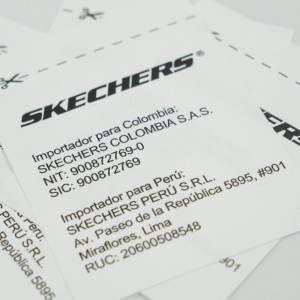 Tkana etykieta ubrania etykieta wodna, sitodruk z jedwabiu, tkana etykieta