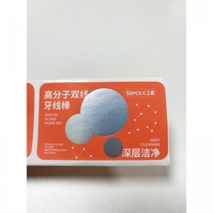 Gorąca srebrnaniestandardowa etykieta kleju