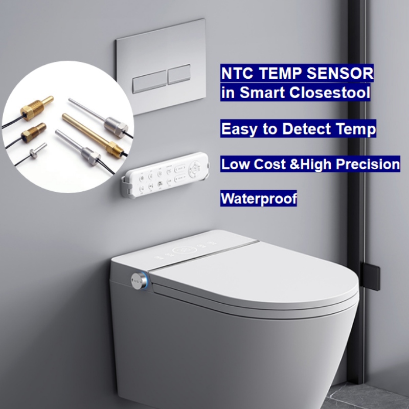 Czujnik temperatury termistorowej NTC w inteligentnejnajbliższej toalecie