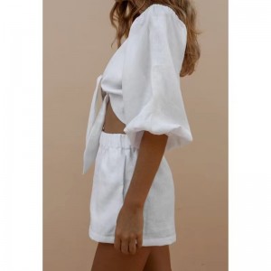 Kobiety koronkowe z zestawem szortów