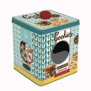 Tce-nowe produkty Square Metal Can Cakie Biscuit Tin 0,28 mm Tinplate