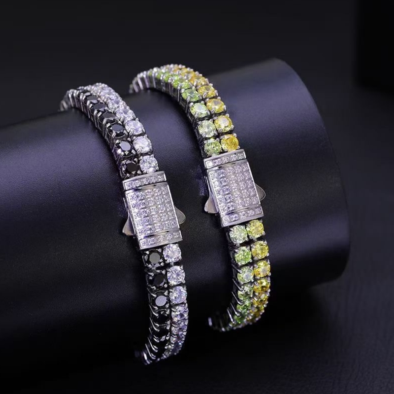 Diamentowa stalnierdzewna z podwójnym rzędemnieczyste daremnikowe diamentowe diamentowe bransoletka tenisowa
