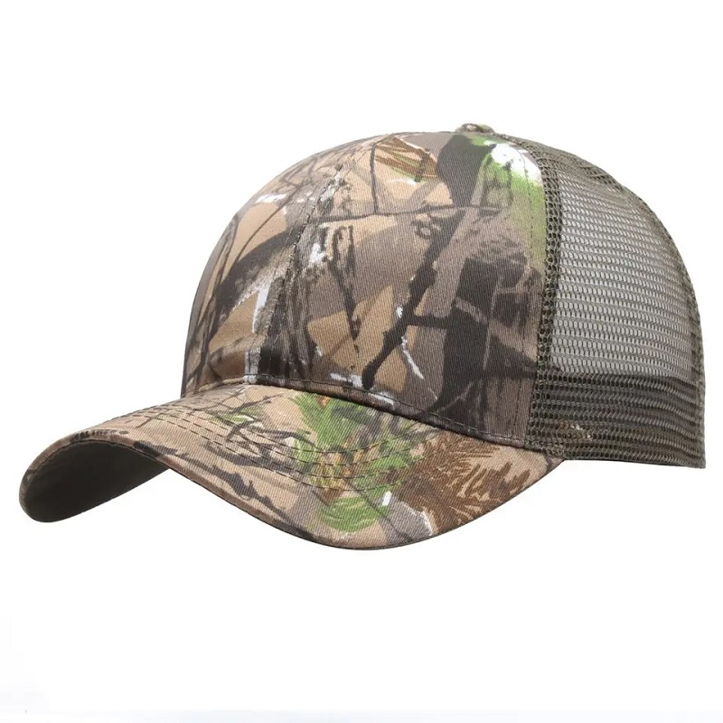 Unisex Camouflage Hat Camo Fishing Baseball Cap Silna Szybka suszona czapka polowa