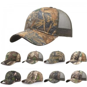Unisex Camouflage Hat Camo Fishing Baseball Cap Silna Szybka suszona czapka polowa