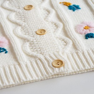 Dziecione hafty kardiganowe z długim rękawem