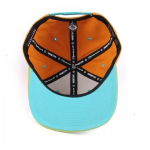 Hiphopniestandardowe logo płaski rachunek kolorowy blok dzieci dzieci 6 panelu maluch snapback gorras puste czapki snapbacki czapkę