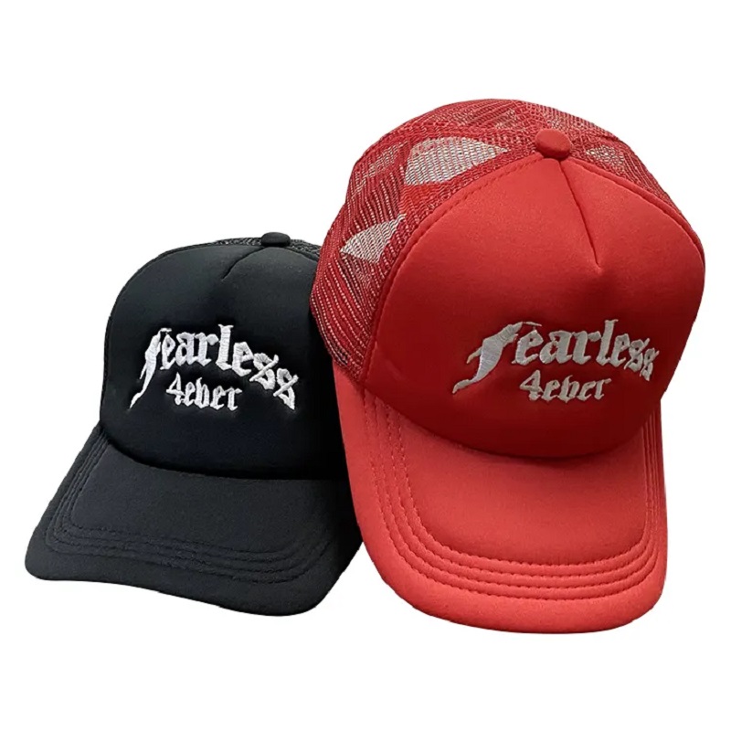 Wysokiej jakości hurtowy klasyczny projektniestandardowy Twój własny logo haftu 3D 5 panel Gorras Mesh Trucker Caps Hats Mens