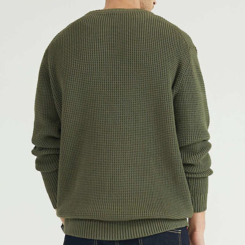 100% bawełniany Zime Custom Men \\'s Crew Szycik Sweater Sweater