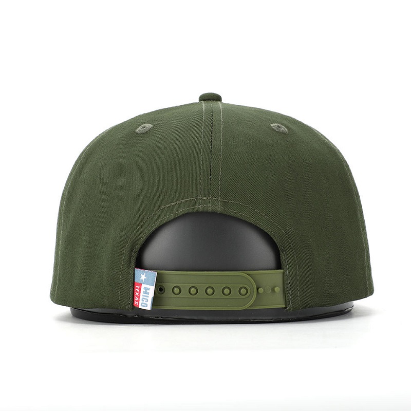 OEMniestandardowe wysokiej jakości klasyczne 5 panelowe armia zielona bawełniana haft tkany logo logo logo snapback kapelusz