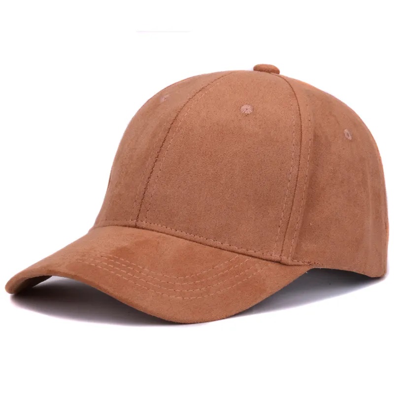 Fabrycznie dostosowane zwykłe zamszowe czapki baseballowena zewnątrz puste czapka sportowa i kapelusz dla mężczyzn i kobiet