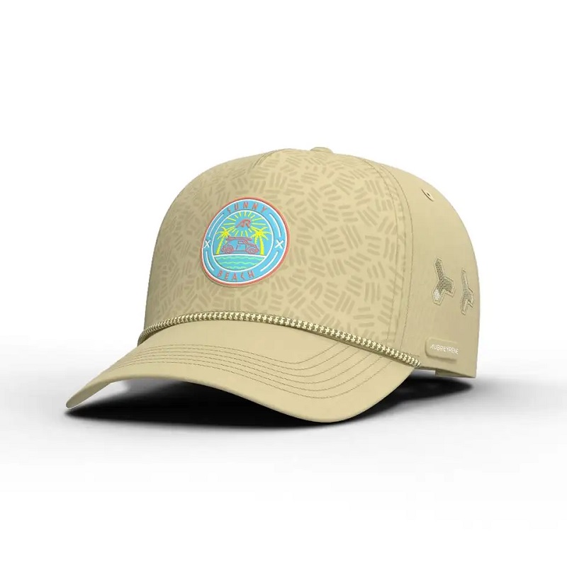 Fabrycznie hurtownianiestandardowa wysokiej jakości wodoodporna 5 panelowa regulowana siatka wycinanie perforowanego otworu drukowane logo czapki baseballowe kapelusz