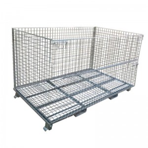 Składany pojemnik z siatki z drutu