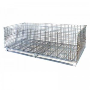 Składany pojemnik z siatki z drutu