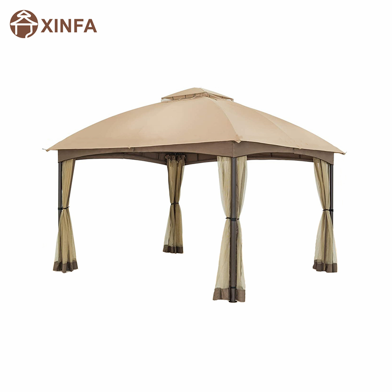 10x 12 Patio Dome Gazebo W/mosquito siathing, dwupoziomowy wentylatory do trawnika ogrodowegona podwórku