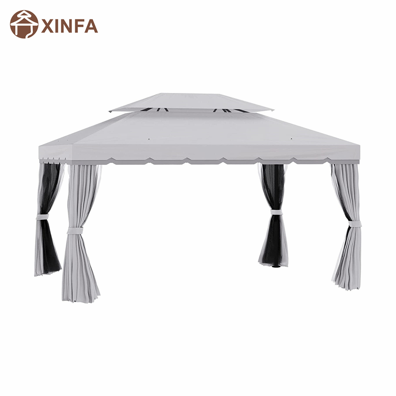 10 \\ 'x 13 \\' Patio Gazebo podwójny dachna zewnątrz Schronienie baldachim
