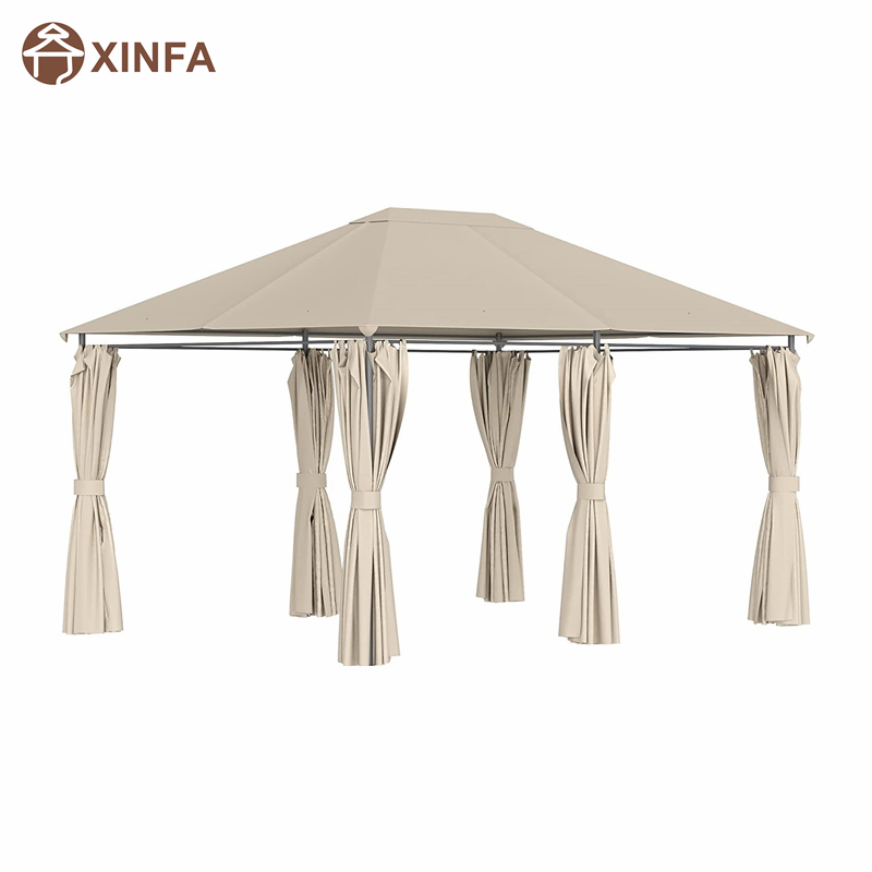 10 \\ 'x 13 \\' Outdoor Patio Gaze Bancher z 6 zdejmowanymi ścianami bocznymi, Khaki