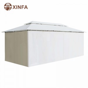 Luksusowa okładka ogrodowa okładkana podwórkuna zewnątrz z gnijącą aluminiową zasłoną