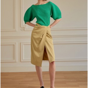 Francuski świąteczny wakacyjna spódnica Slit Women 2023 Nowa spódnica z całego meczu