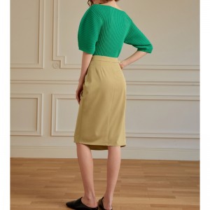 Francuski świąteczny wakacyjna spódnica Slit Women 2023 Nowa spódnica z całego meczu