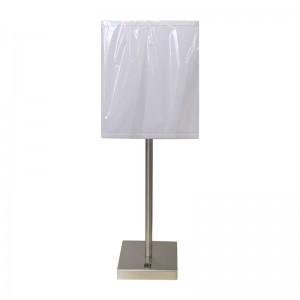 Prosty styl szczotkowanenikielowe szafkanocna Lampa stołowa z przełącznikiem rockowym ON/off w pokoju gościnnym