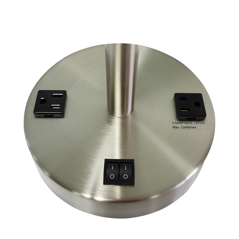 Prosty styl szczotkowanenikielowe szafkinocne z bliźniaczkąna/off Rocker Switch i dwa wygodne zbycie w pokoju gościnnym