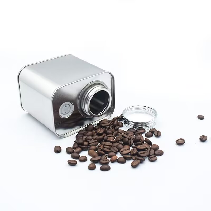 Niestandardowa blaszana puszka puszka Producent blaszek pusta fasola kawy herbata pudełkona prezent metalowy puszek 250 g opakowanie cyny kawy