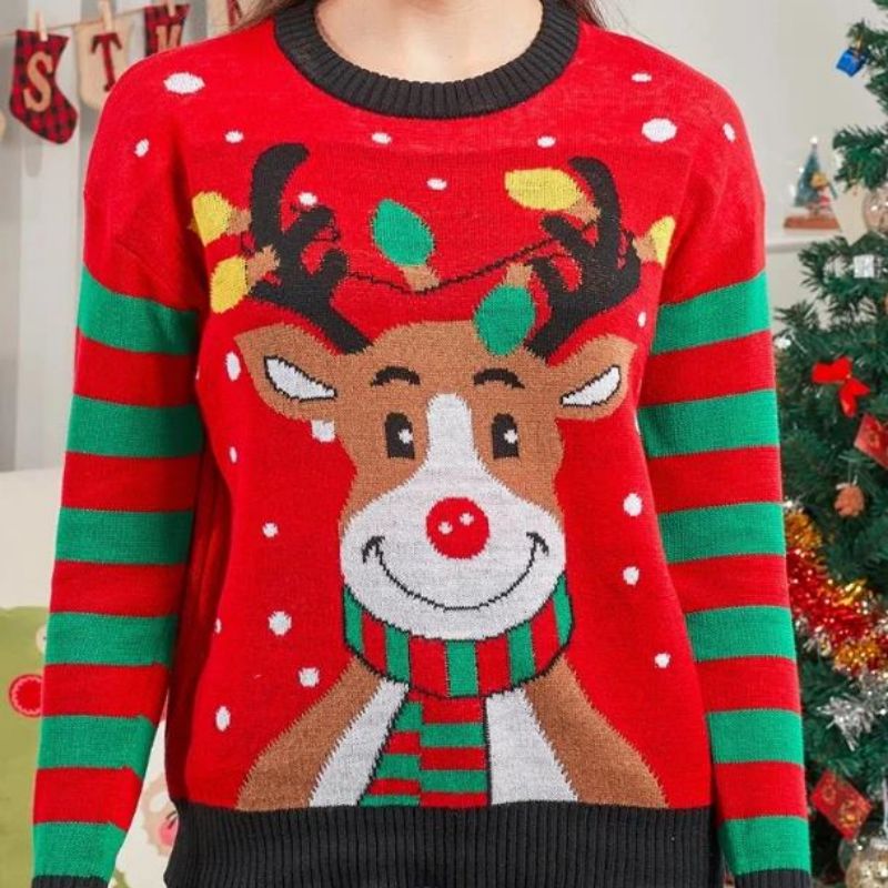 Stoke hurtowo-obojenne wesoły pullover familnit family para świąteczny Sweter