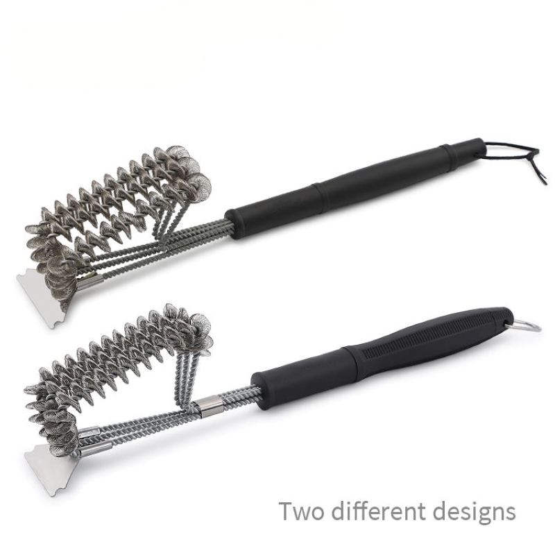 Mocny uchwyt 2 w 1 Wymaganie ze stalinierdzewnej BBL BBQ Cleaning Grill Cleaner