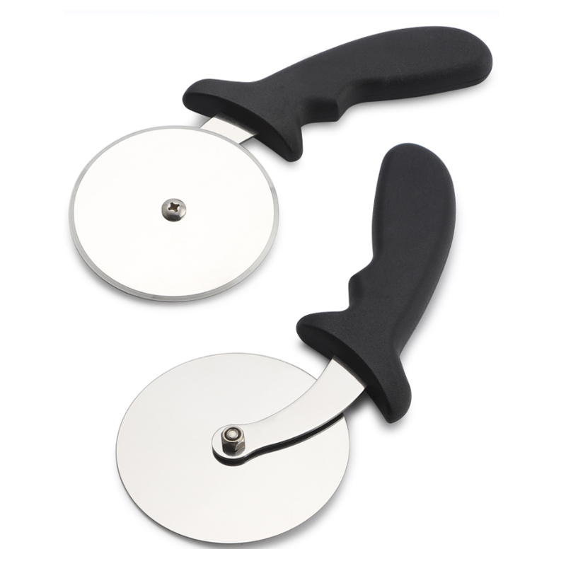 Pizza Wheel Cutter ze stalinierdzewnej Pizza Pizza Machine Pizza Pizza Pizza z drewnianym uchwytem łatwy do czyszczenia