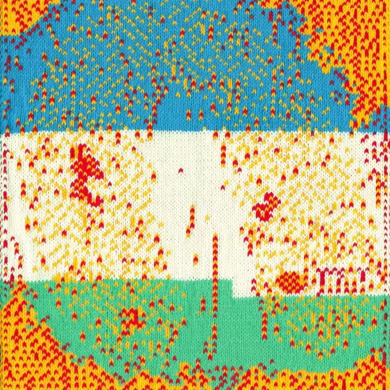 Wzorzyste dzianinowe/abstract art/loose, chaotyczne i dynamiczne kombinację/happy/color