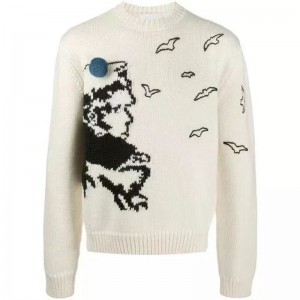 Niestandardowe zimowe produkcja swobodne dzianiny Jacquard Sweters dla mężczyzny