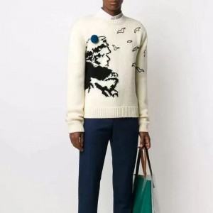 Niestandardowe zimowe produkcja swobodne dzianiny Jacquard Sweters dla mężczyzny