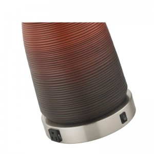 Lampa stołowa żywicy hotelowej z bursztynową żywicą gradientową i przełącznikiem rockera ON/off, dwa wygodne sklepy w hotelowym pokoju gościnnym