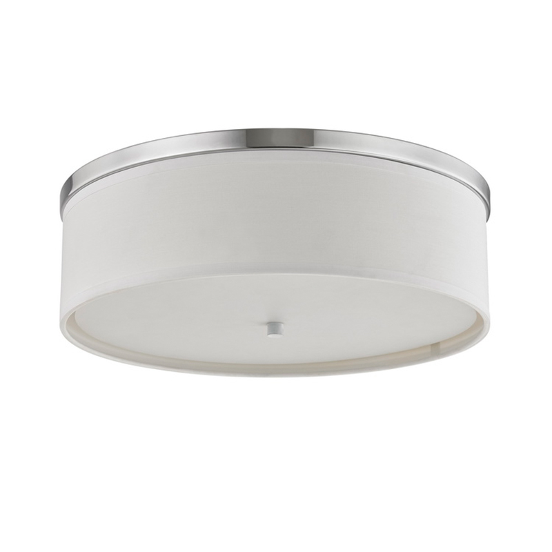Lampa sufitowa hotelowa Staybridge Suites z szczotkowanym wykończeniemniklu w pokoju i korytarzu