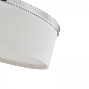 Lampa sufitowa hotelowa Staybridge Suites z szczotkowanym wykończeniemniklu w pokoju i korytarzu