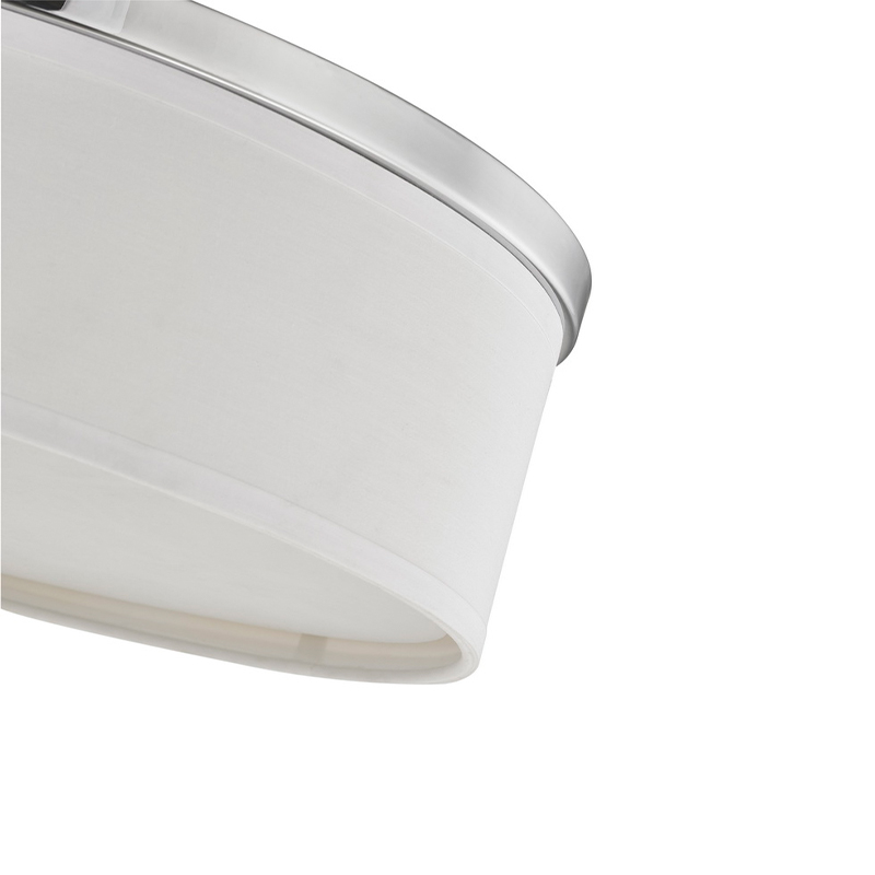 Lampa sufitowa hotelowa Staybridge Suites z szczotkowanym wykończeniemniklu w pokoju i korytarzu