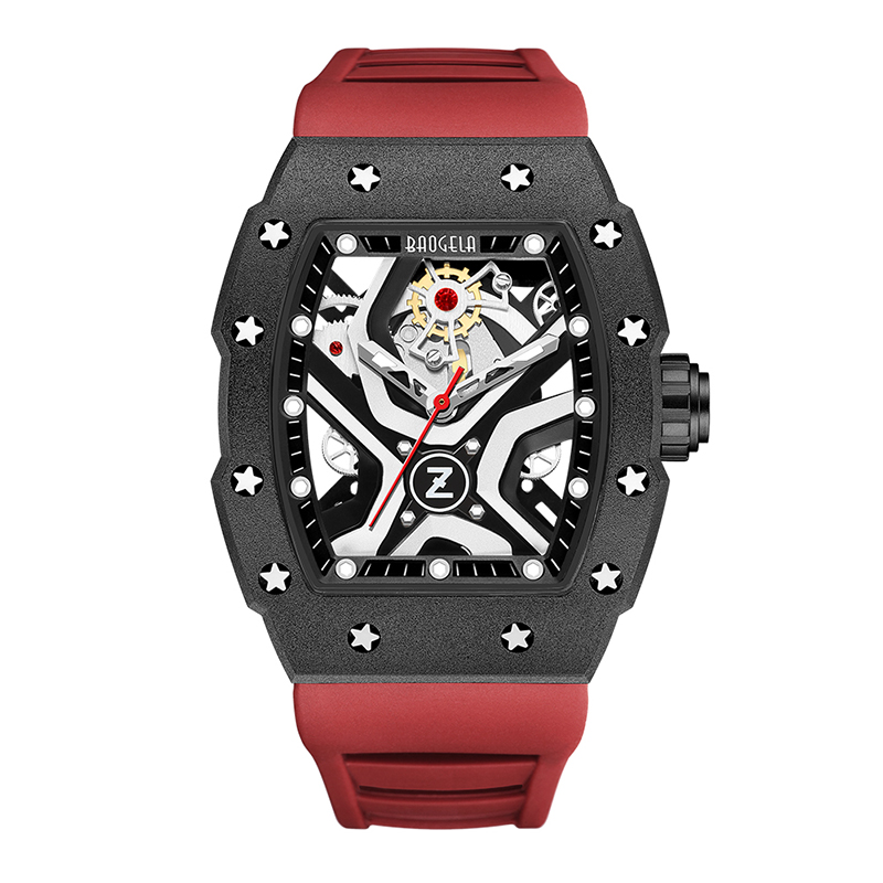 Baogelanajlepsze zegarki marki dla mężczyzn Sport Waterproof Mechanical Wind Watch 50Bar Casual Stiningless Watch Japan Reloj Hombre 4143