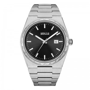 Baogela 40 mm marka All Gold ze stalinierdzewnej Mężczyzn Klasyczny Business 50m Waterproof Japan Ruch Kwarc Watch For Men 22801