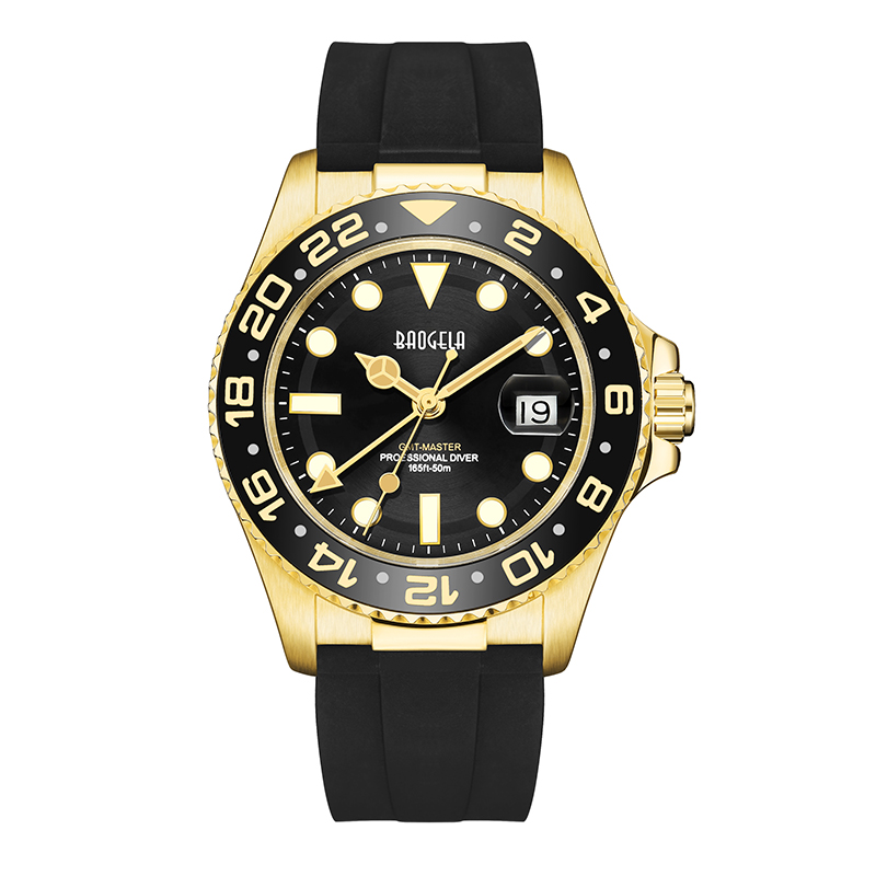 Baogela Top Brand 50m Waterproof Rose Gold Watch Men kwarcowy zegareknurkowanie pary mody sportowy zegarek szwajcarski ruchna rękę 22805