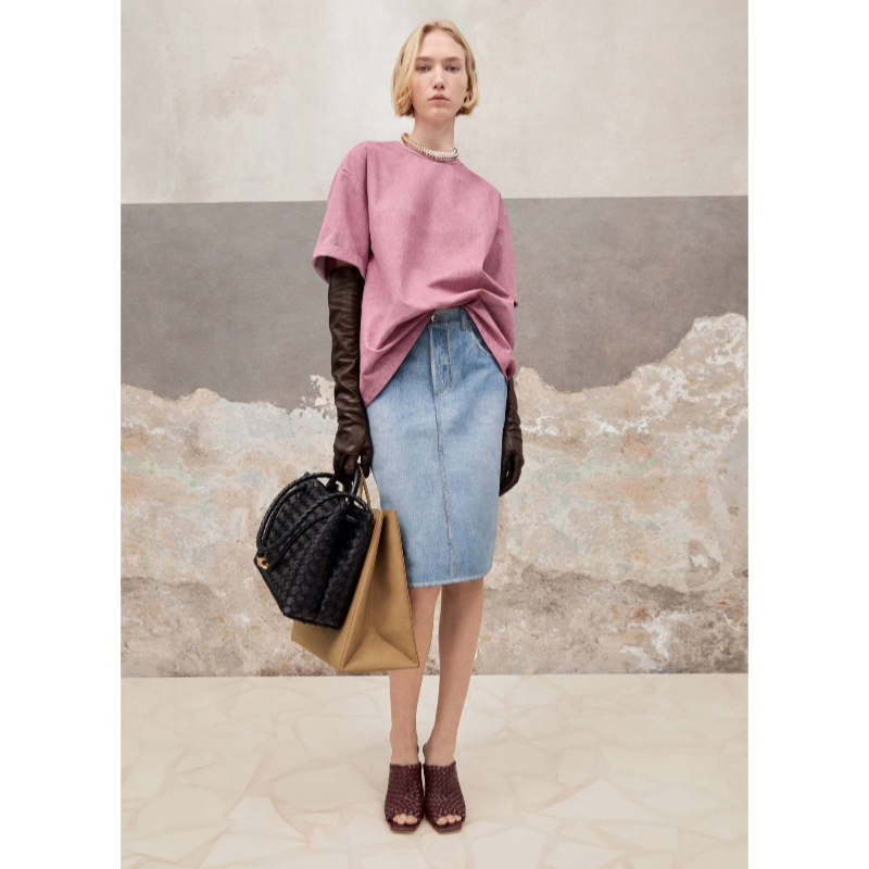 Bottega Veneta \\\\ Prawie jesień 2023/leather/faux dżins/imition wełniany/refined podstaw