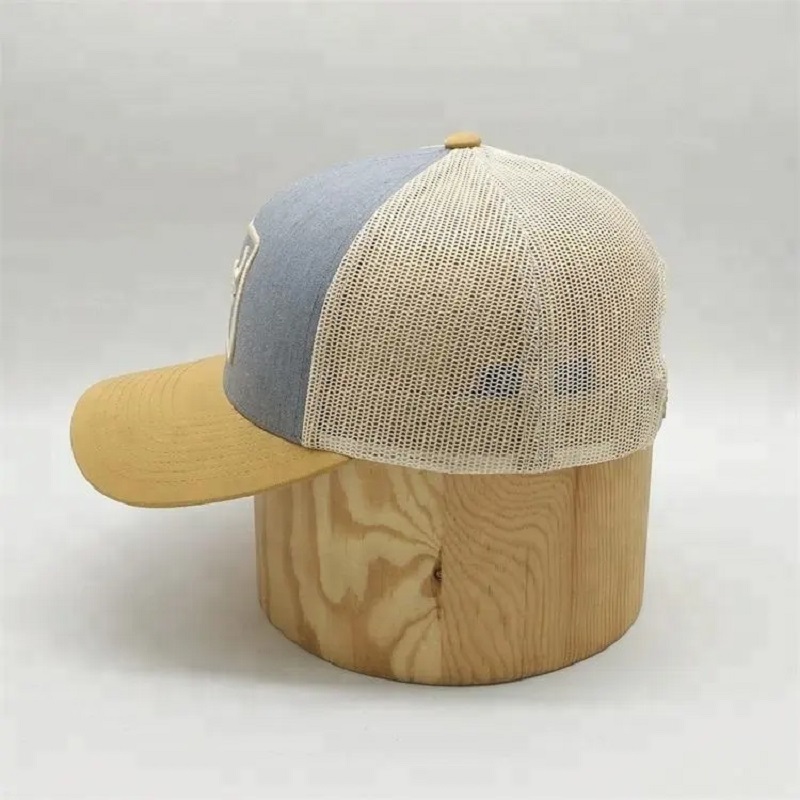 OEM Custom 6 Panel Pre Corved Rand Mesh Snap Back Sports Hats, hurtowa ciężarówka Gorras, haftowane logo czapkę logo.