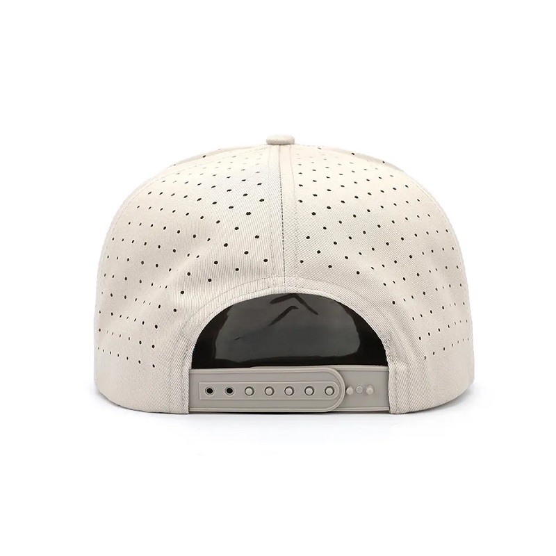 Hurtoweniestandardowe wysokiej jakości 7 panelu z wydrukowanymi krawędziami logo logo snapback, laserowy rozcięty otwór perforowany męski kapelusz męski
