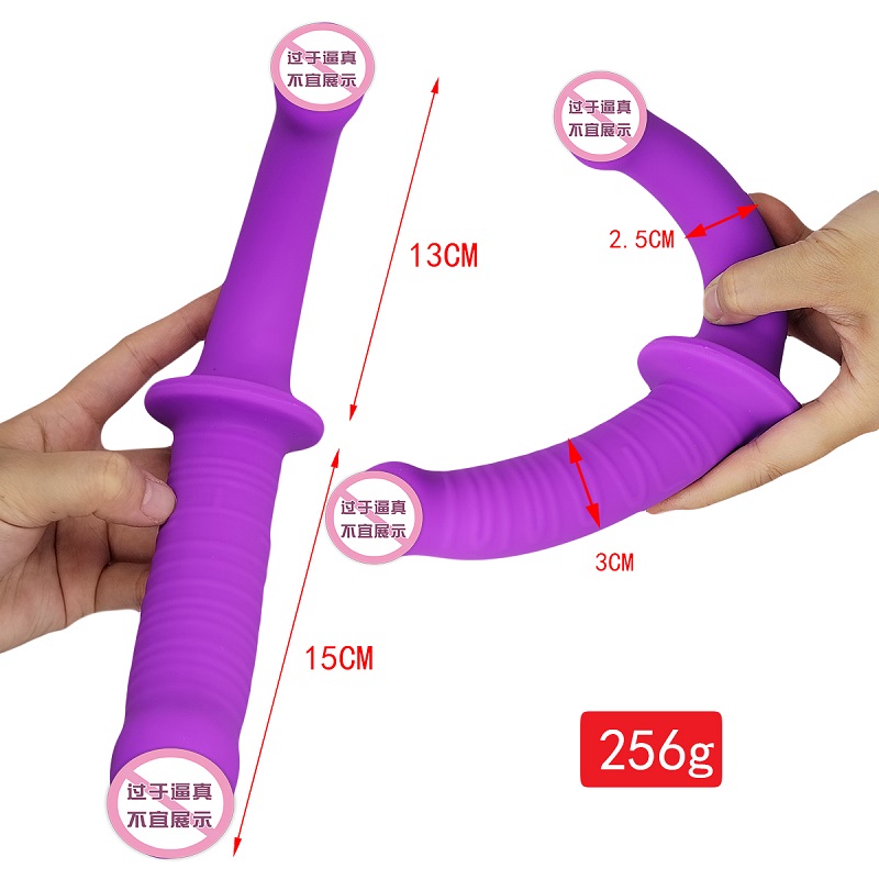 819 Lesbian Dual Head Purple/black dla dorosłych zabawki seksualne podwójne dildo Penetracja Podwójna strona zakończona dildo dla par kobiet gej