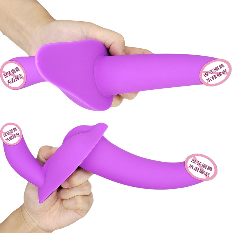 850 Lesbian Dual Head Purple Dorosły Sex Toys Turtle Podwójna głowa Smoka Strona zakończyła dildo dla par kobiet gej