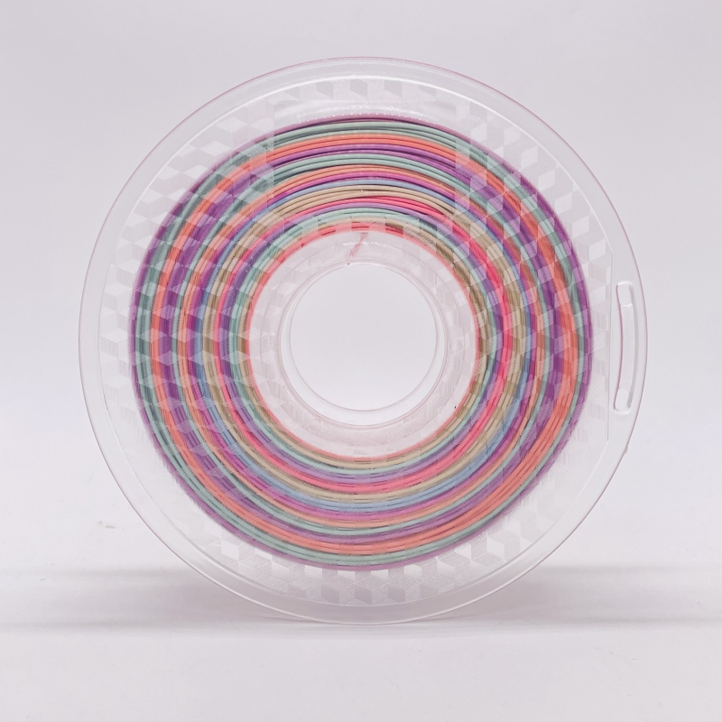 Jedwabny Rainbow Multicolour Pla Filament Pastel Color1.75 mm 3D Printer PLA Filament