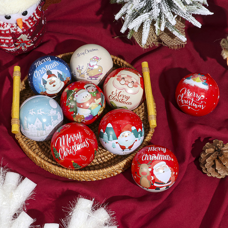 Tinplate Christmas Ball Box Candy Box