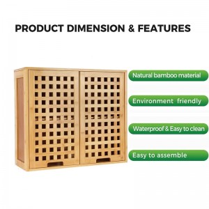 Bambusowa szafka łazienkowa Szafki do przechowywania